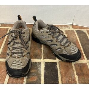 Merrell Moab 2 Ventilator Hiking Shoes Beige Brown Low Top Vibram Men's Size 12
